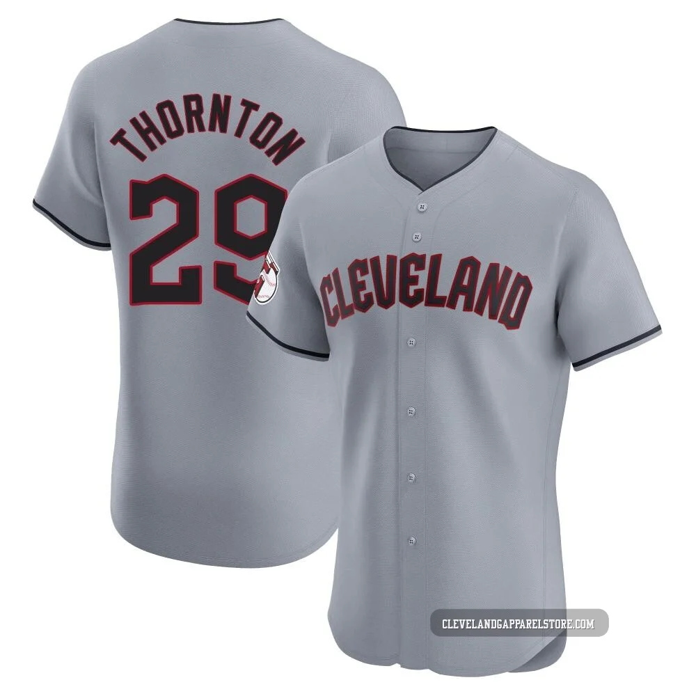 Andre Thornton ＃29 Cleveland Guardians Elite Men's Gray Road Jersey