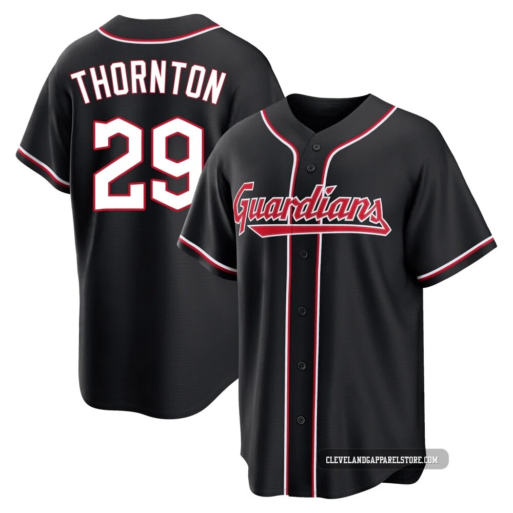 Andre Thornton ＃29 Cleveland Guardians Replica Youth Black Fashion Out Jersey