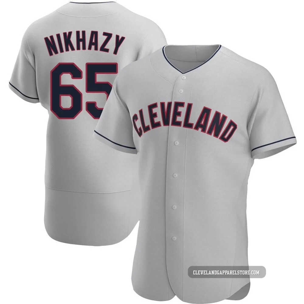 Doug Nikhazy ＃65 Cleveland Guardians Authentic Men's Gray Road Jersey