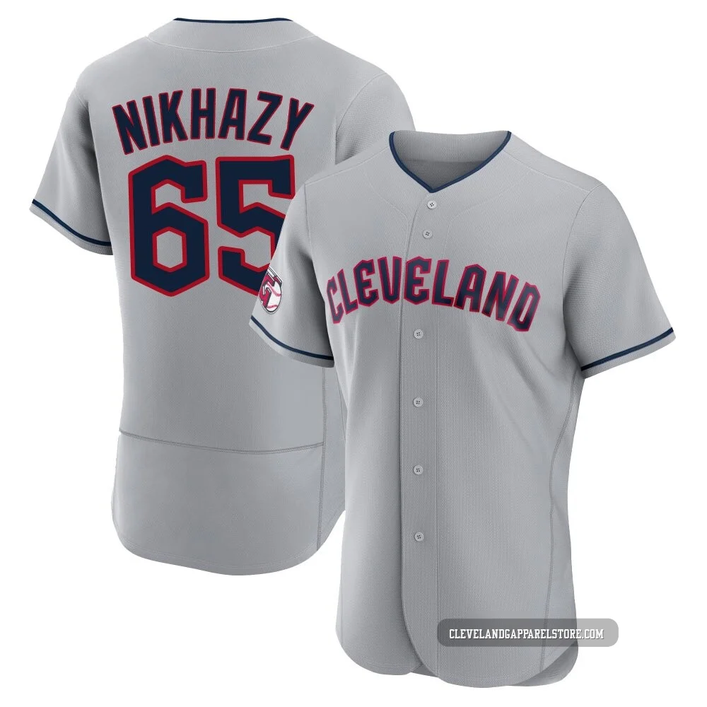 Doug Nikhazy ＃65 Cleveland Guardians Authentic Men's Gray Road Jersey