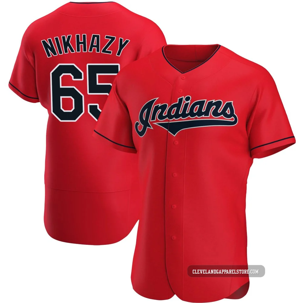 Doug Nikhazy ＃65 Cleveland Guardians Authentic Men's Red Alternate Jersey