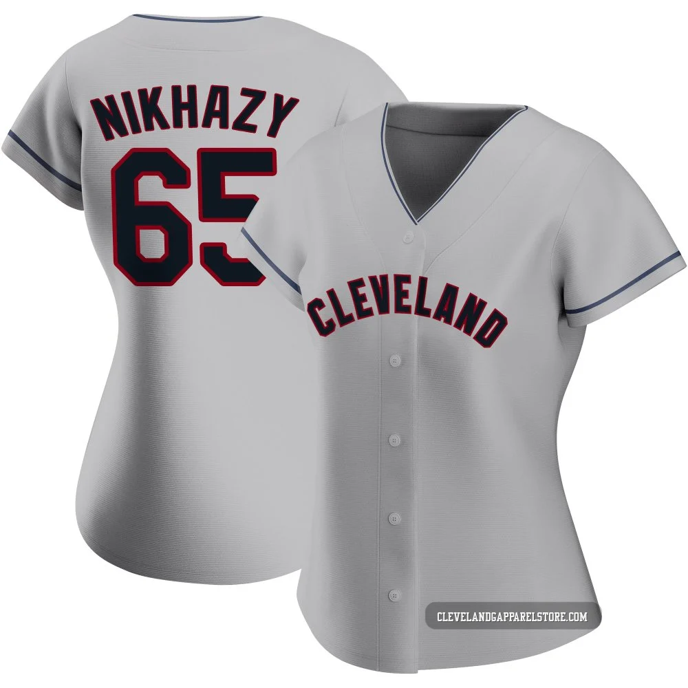 Doug Nikhazy ＃65 Cleveland Guardians Authentic Women's Gray Road Jersey