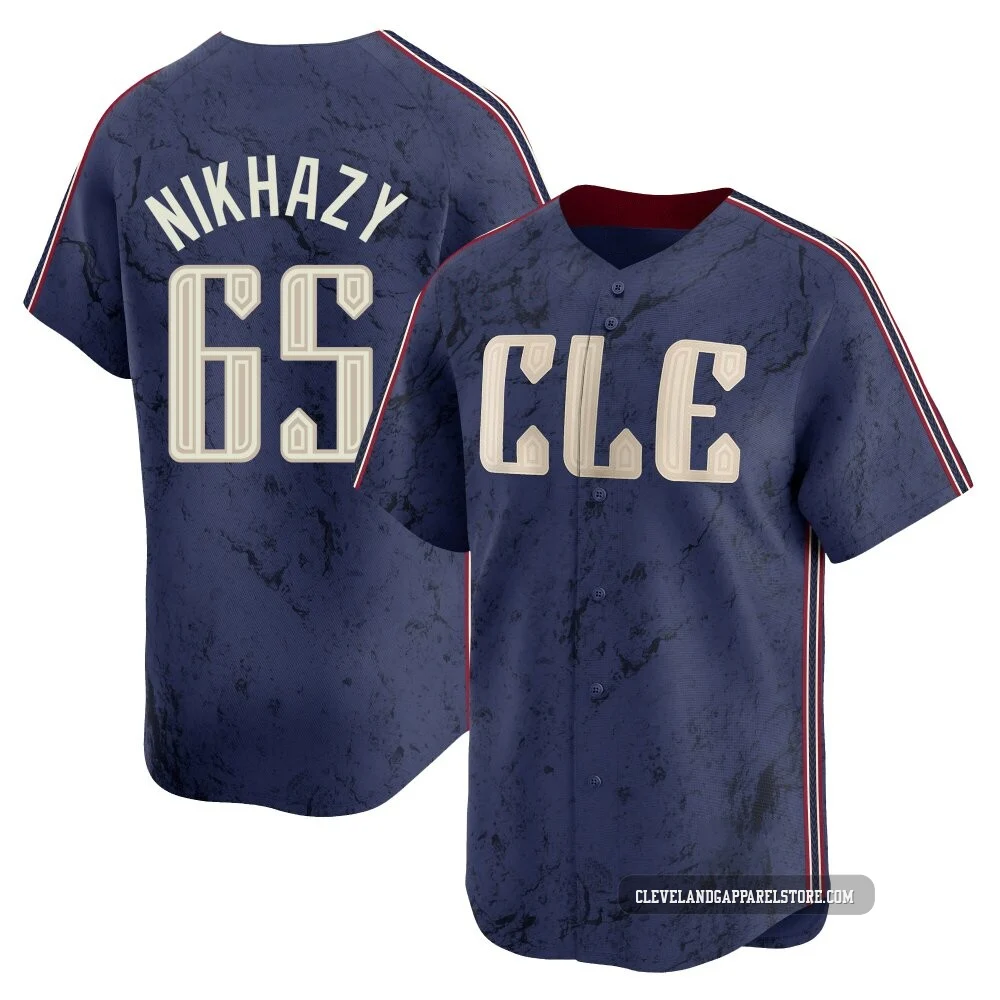 Doug Nikhazy ＃65 Cleveland Guardians Limited Men's Navy 2024 City Connect Jersey