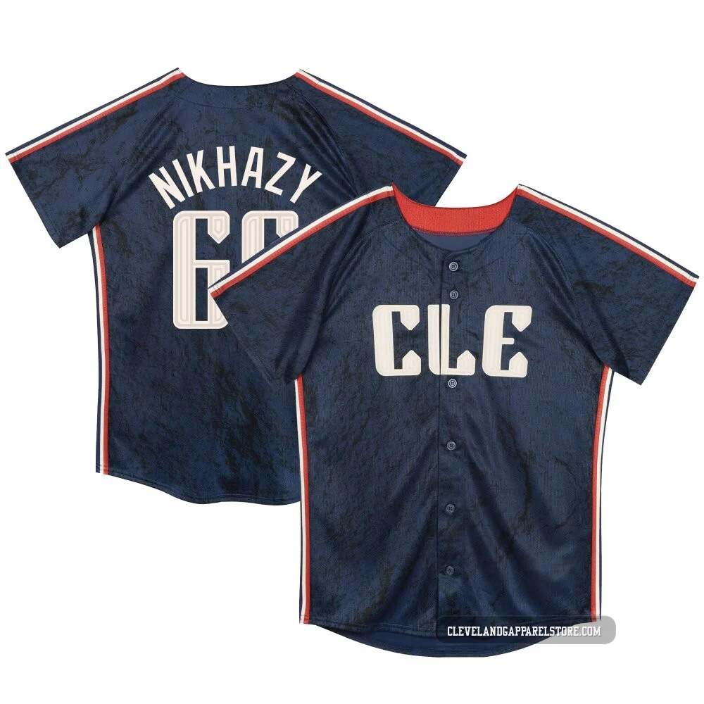 Doug Nikhazy ＃65 Cleveland Guardians Limited Men's Navy Preschool & Toddler 2024 City Connect Jersey