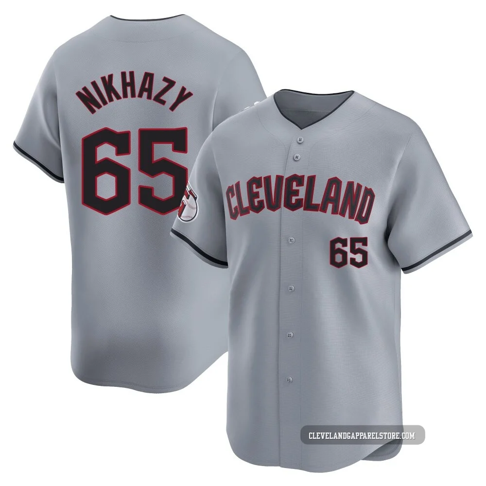 Doug Nikhazy ＃65 Cleveland Guardians Limited Youth Gray Road Jersey