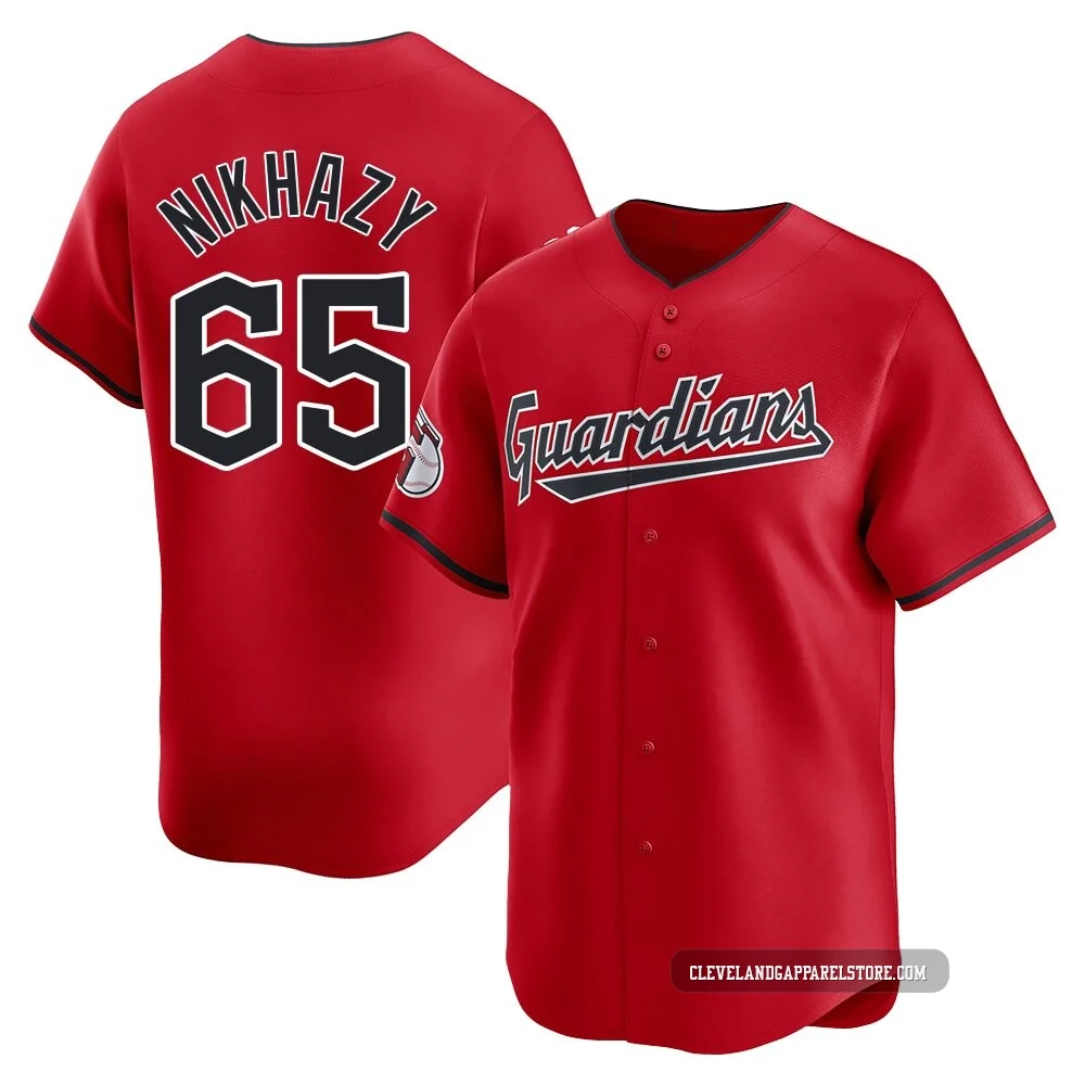 Doug Nikhazy ＃65 Cleveland Guardians Limited Youth Red Alternate Jersey