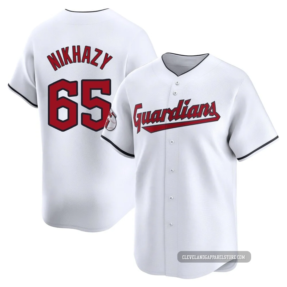 Doug Nikhazy ＃65 Cleveland Guardians Limited Youth White Home Jersey