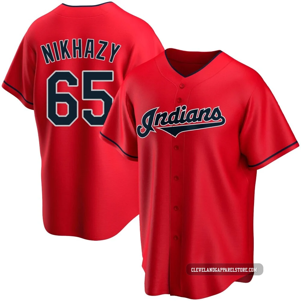 Doug Nikhazy ＃65 Cleveland Guardians Replica Youth Red Alternate Jersey