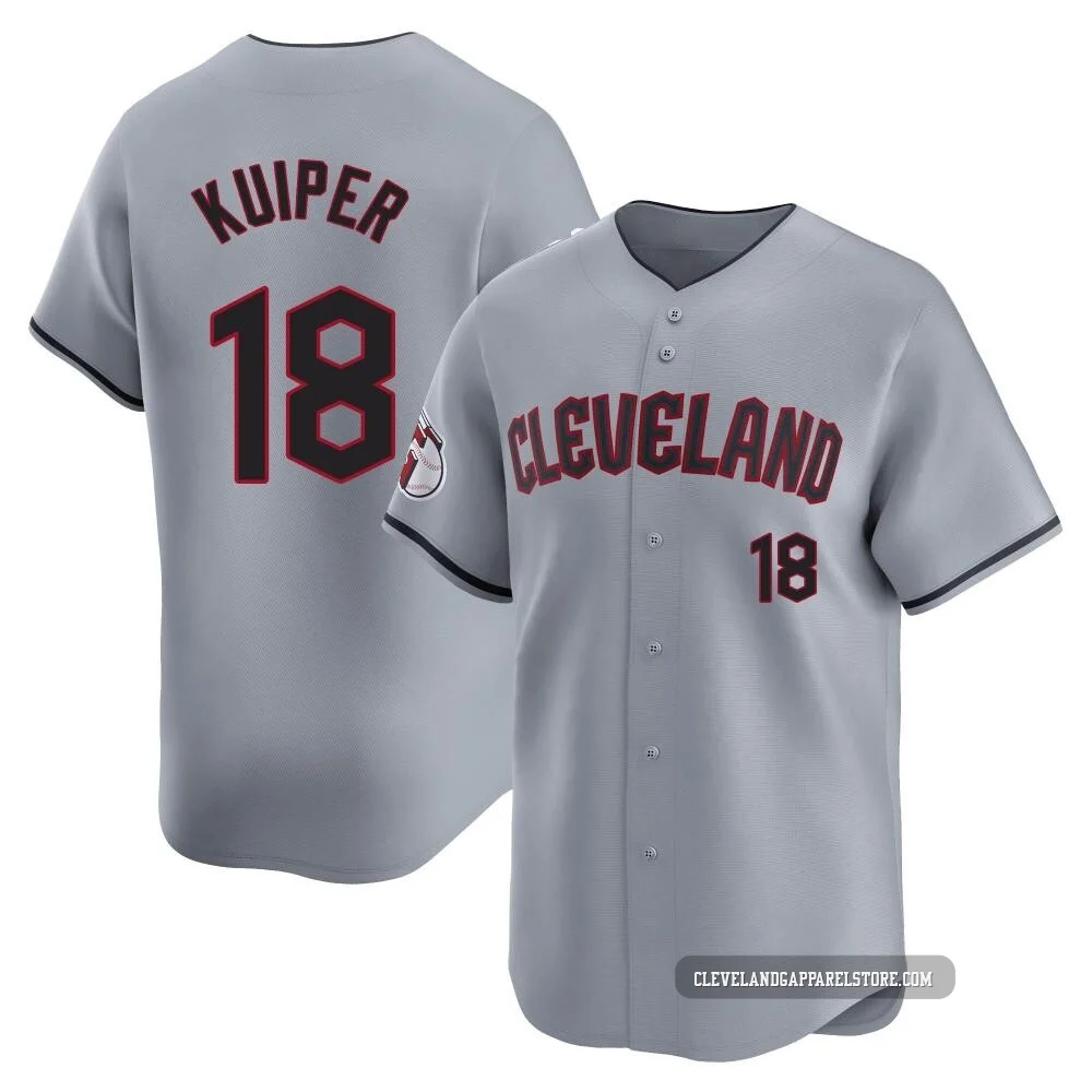 Duane Kuiper ＃18 Cleveland Guardians Limited Men's Gray Road Jersey