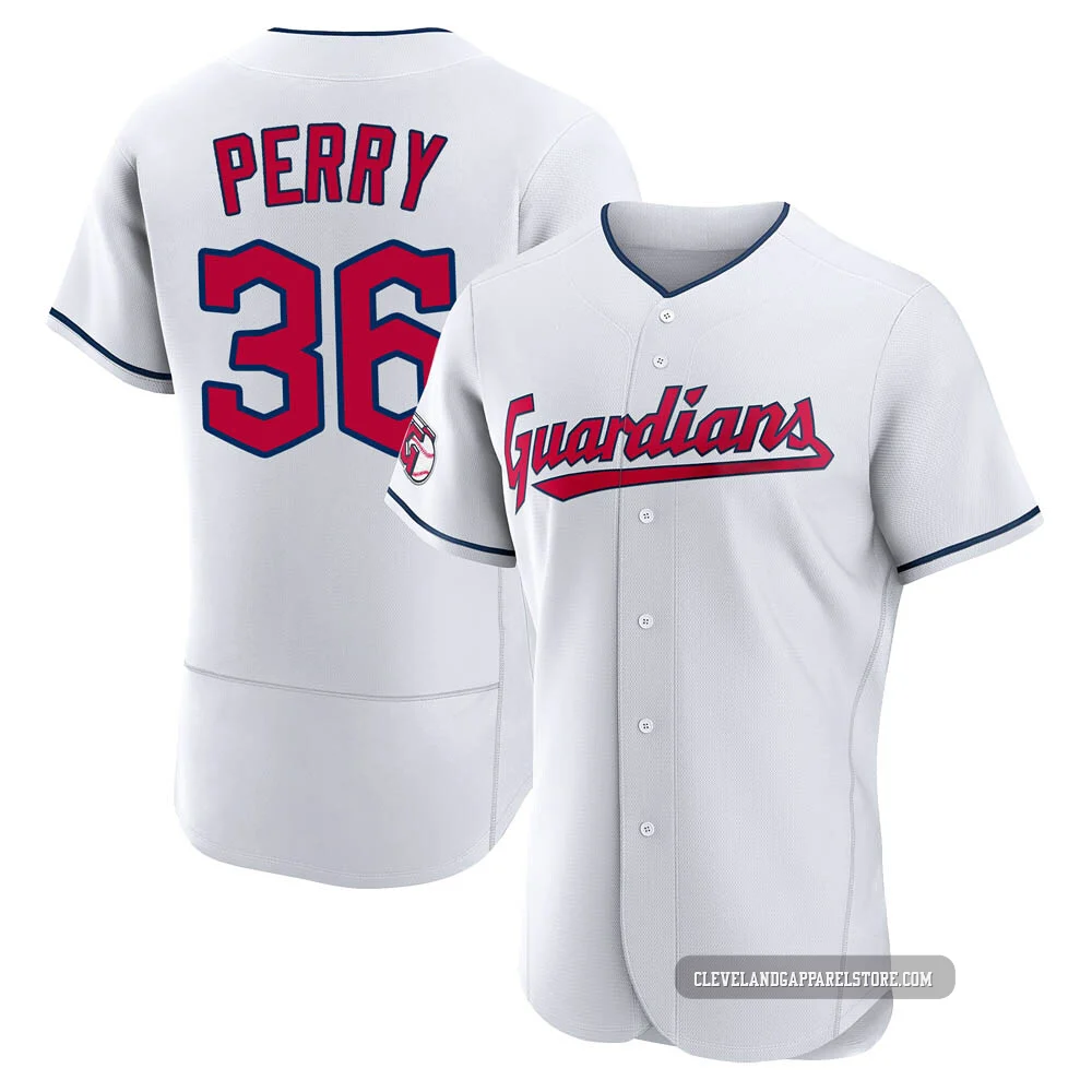 Gaylord Perry ＃36 Cleveland Guardians Authentic Men's White Home Jersey
