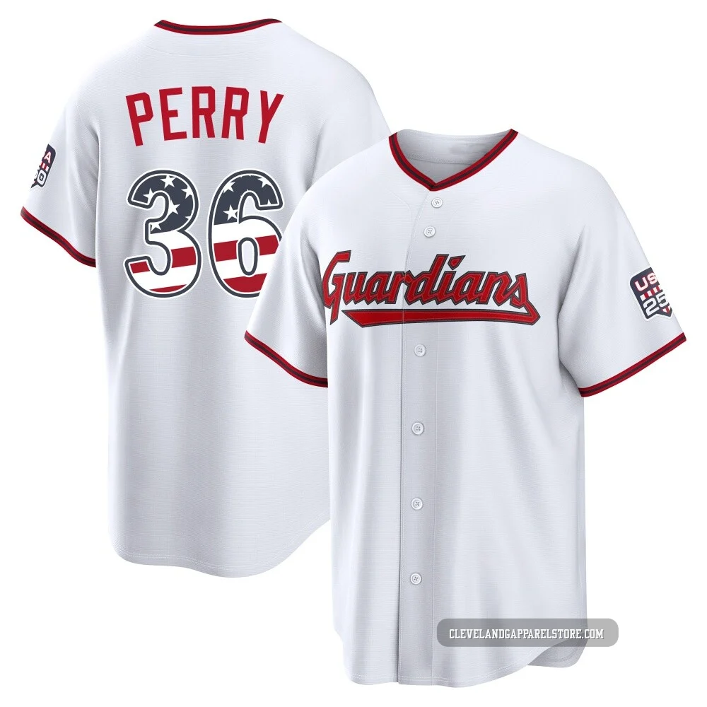 Gaylord Perry ＃36 Cleveland Guardians Limited Youth White USA 250 Fourth Of July Home Stadium Jersey