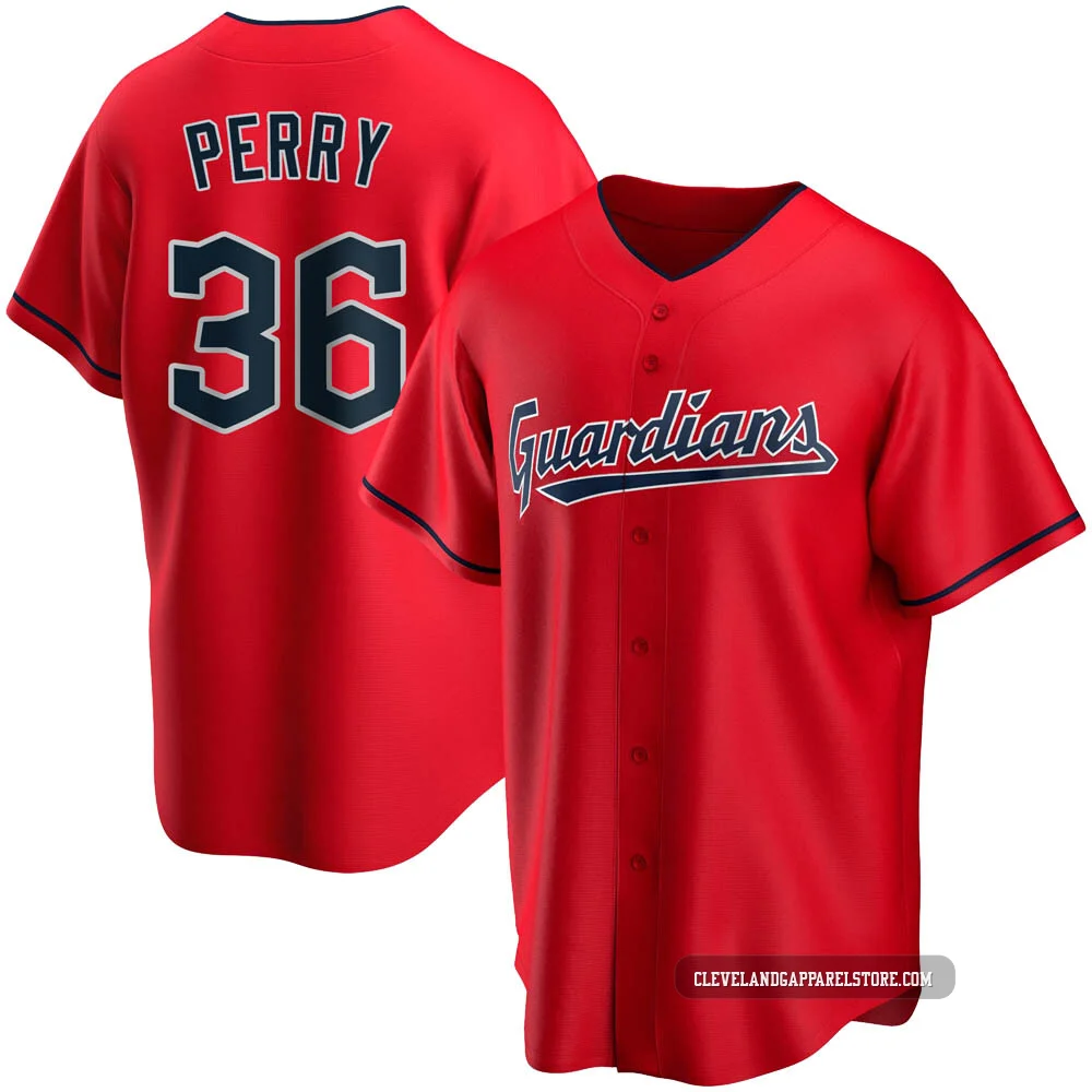 Gaylord Perry ＃36 Cleveland Guardians Replica Men's Red Alternate Jersey