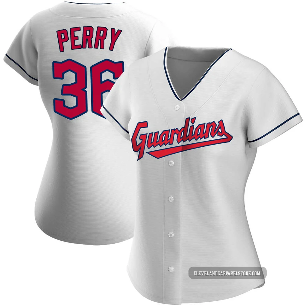 Gaylord Perry ＃36 Cleveland Guardians Replica Women's White Home Jersey