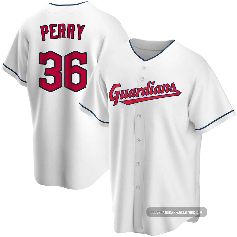 Gaylord Perry ＃36 Cleveland Guardians Replica Youth White Home Jersey