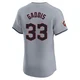 Hunter Gaddis ＃33 Cleveland Guardians Elite Men's Gray Road Jersey