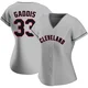 Hunter Gaddis ＃33 Cleveland Guardians Replica Women's Gray Road Jersey