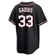 Hunter Gaddis ＃33 Cleveland Guardians Replica Youth Black Fashion Out Jersey