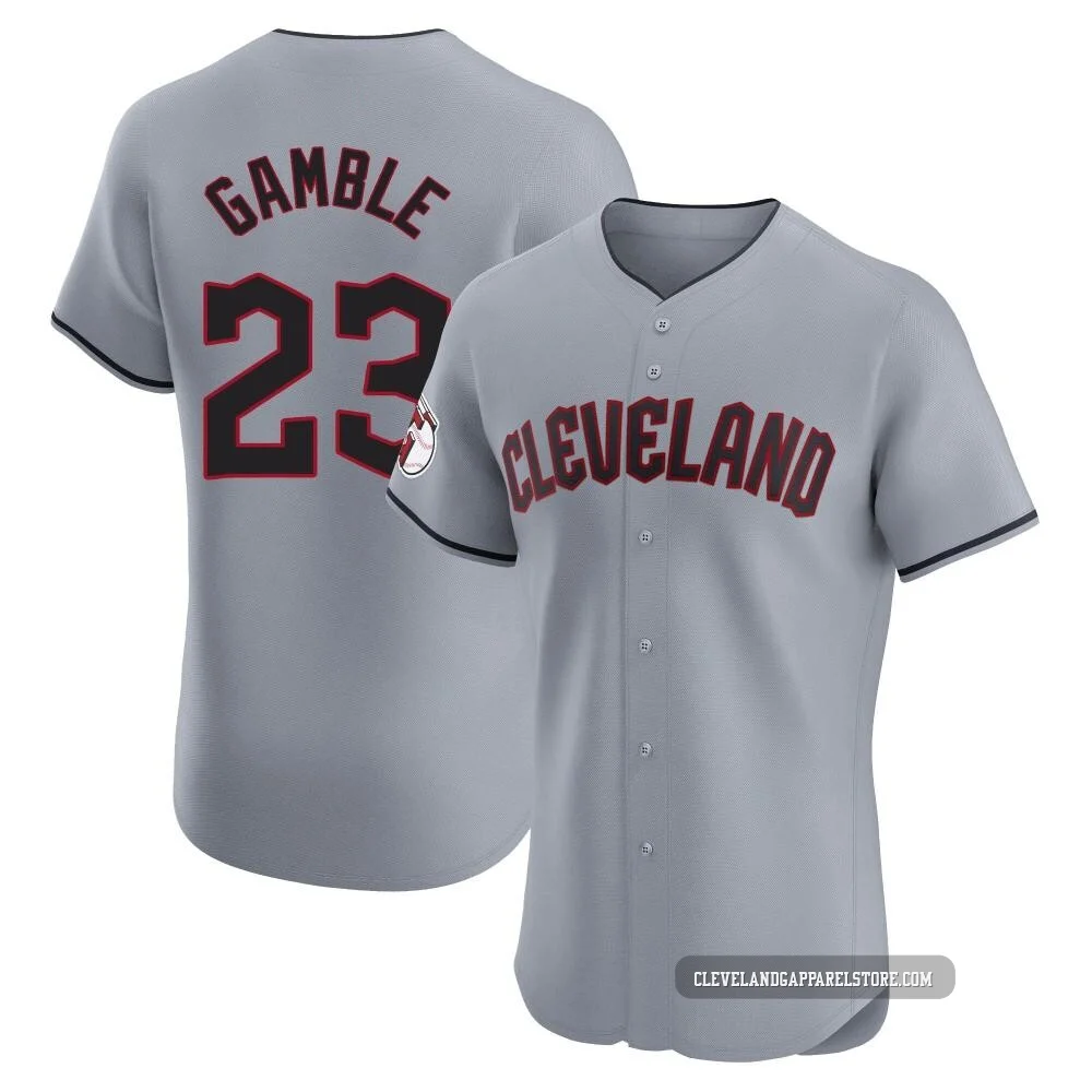 Oscar Gamble ＃23 Cleveland Guardians Elite Men's Gray Road Jersey
