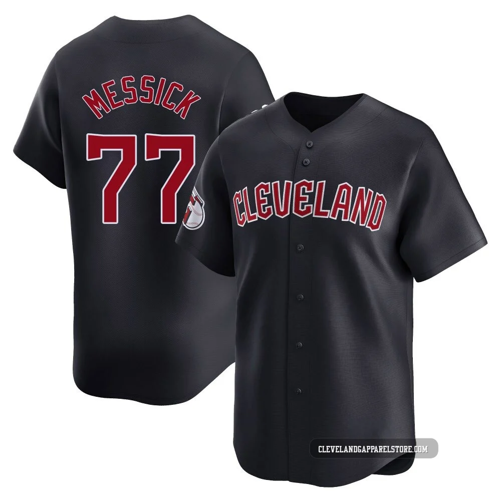 Parker Messick ＃77 Cleveland Guardians Limited Men's Navy Alternate Jersey