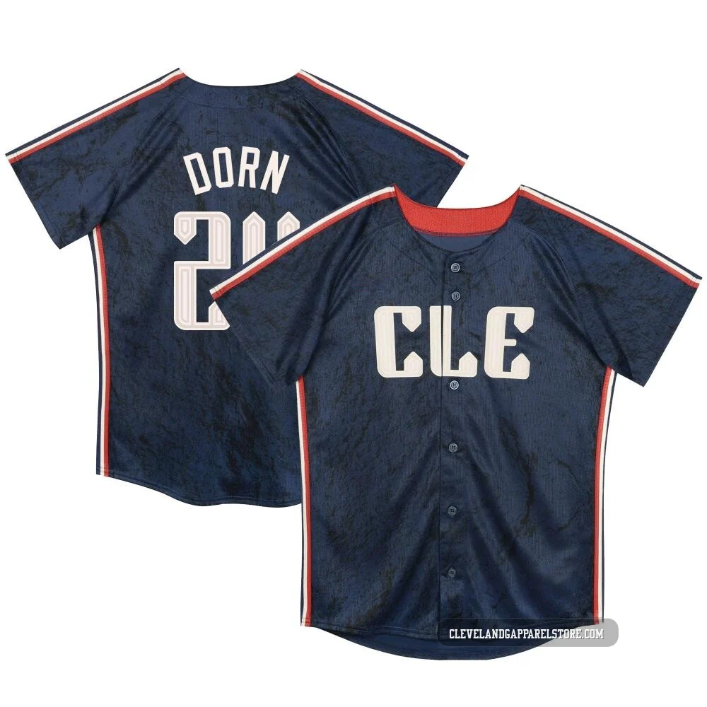 Roger Dorn ＃24 Cleveland Guardians Limited Men's Navy Preschool & Toddler 2024 City Connect Jersey