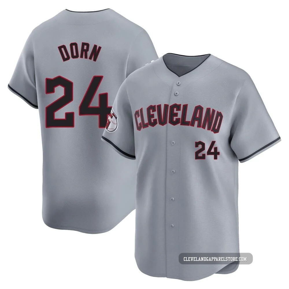 Roger Dorn ＃24 Cleveland Guardians Limited Youth Gray Road Jersey