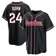 Roger Dorn ＃24 Cleveland Guardians Replica Men's Black Fashion Out Jersey